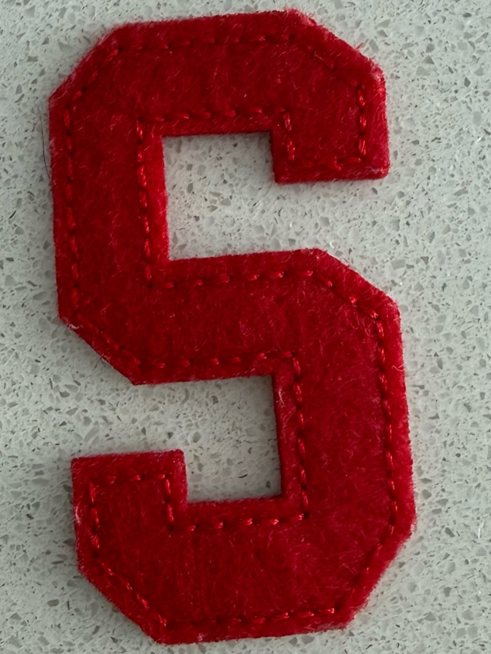 Red Letter “S” Iron-On Varsity Patch